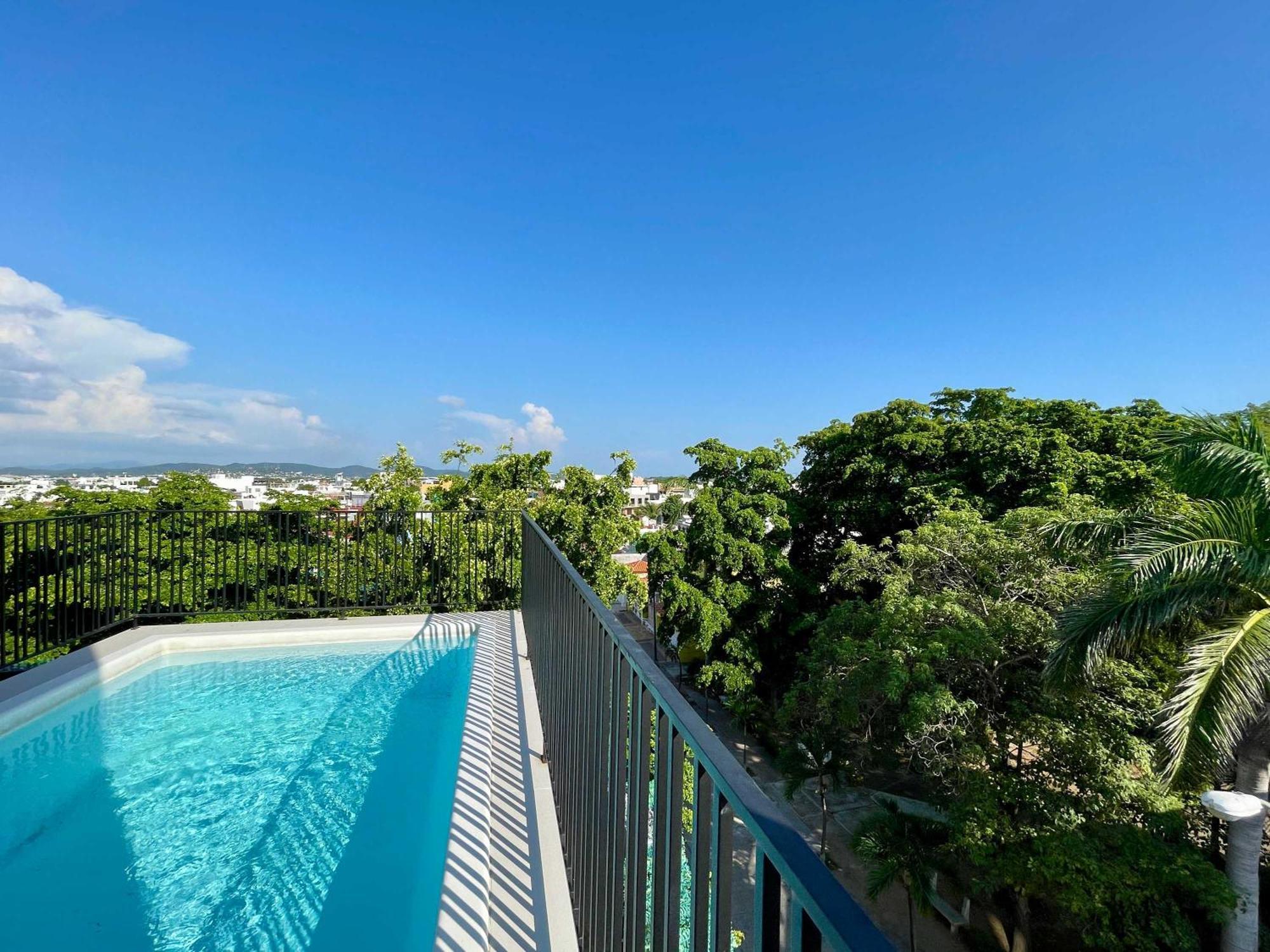 Depa Para 6 Con Alberca En Roof - Perlas 9 Mazatlan Bagian luar foto